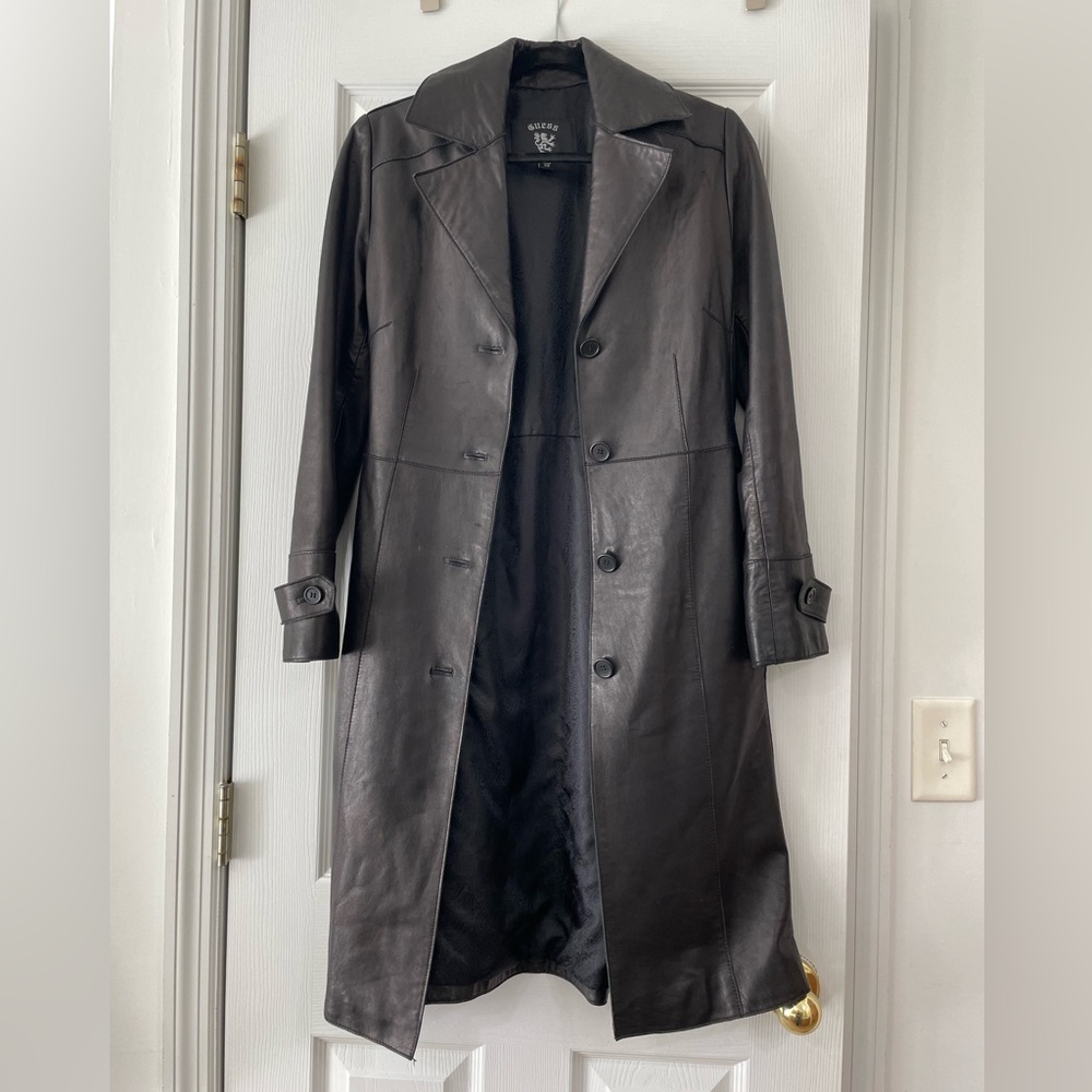 Guess Leather Trench Coat